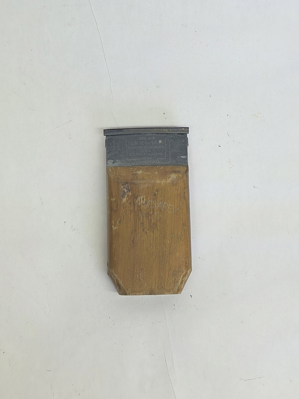 VINTAGE Hook Scraper No 25 Manual Wood Handle Pull Scrape Tool Queens Village NY